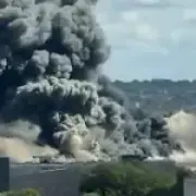 Smoke seen across London after massive fire near Wembley Stadium