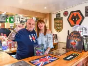 Staffordshire couple's garden pub shed crowned Britain's best
