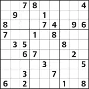 Sudoku 7414 medium puzzle from The Guardian
