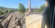Sussex train crash photo shows 'significantly bowed section of track'