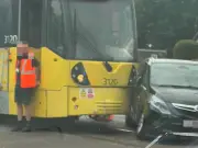 Trams halted after Droylsden crash between tram and car