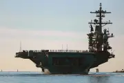 Trump Dismisses USS Lincoln Criticism, Tells CNN Reporter to Be Quiet
