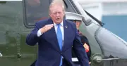 Trump mocked as wind lifts his hair in viral moment