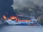 Turkey boat fire: 115 passengers leap into sea off Fethiye