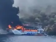 Turkey boat fire: 115 passengers leap into sea to escape blaze