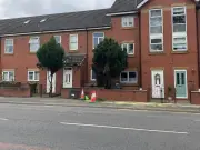 Two dead in horror crash on busy Manchester road after car ploughs into digger