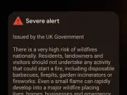 UK Emergency Wildfire Alert Sent to Phones Nationwide