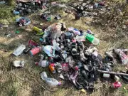 Walkers 'mortified' as piles of waste dumped at Cefn-Cwrt Reservoir