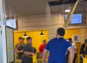 Water pours through ceiling of Bridgend McDonald's and floods restaurant