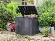 Waterproof storage box under £30 holds loads for small outdoor spaces