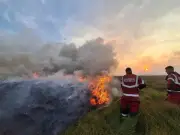 Welsh firefighters share wildfire images and thank families