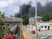 Wembley travel chaos fears after huge fire near stadium