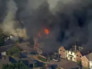 Wildfire in Stourbridge injures two and burns six homes