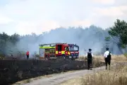 Wildfire tears through east London park as 90 firefighters tackle blaze
