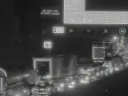 Woman, 25, arrested over M56 crash as car flips and another catches fire