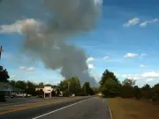 Woman films fire 'in the distance' before realising it's her dad's house