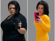 Woman loses 11 stone at home with wall workouts and Simple app