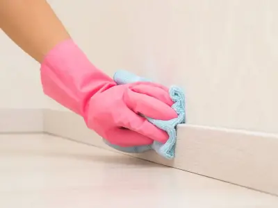 £2 Home Bargains dryer sheets hack keeps skirting boards dust-free
