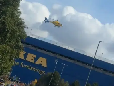 Armed police and air ambulance at Ashton IKEA after welfare concern