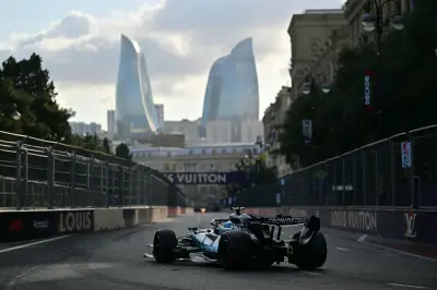 Azerbaijan GP: Russell on pole as Antonelli crashes in qualifying