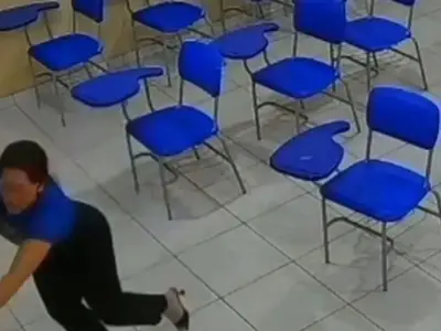 Brazil teen stabs teacher in classroom caught on CCTV