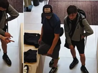 CCTV released after staff and customers pushed over in shop robbery