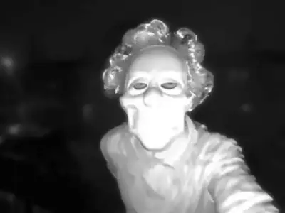 Clown-costumed ex hacks mum's door with axe in harassment campaign