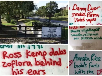 Danny Dyer and Nigella Lawson targeted by bizarre graffiti in Newcastle suburb