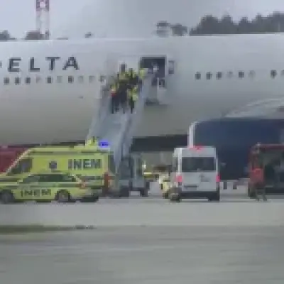 Delta plane emergency landing after smoke in cabin leaves passengers hospitalised