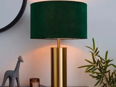 Dunelm Nesa Touch Table Lamp: £55 Green and Gold Pick