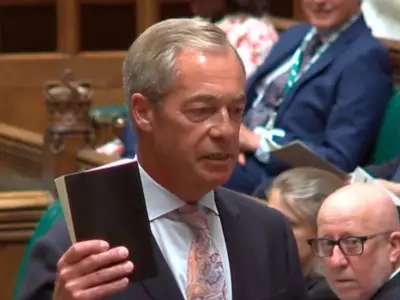 Farage heckled as he returns to Parliament after Clacton by-election