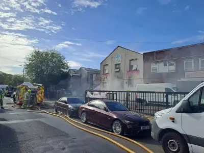 Fire rips through Wembley warehouse ground floor