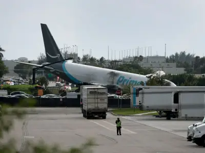 Five dead as Amazon cargo jet veers off Miami runway and bursts into flames