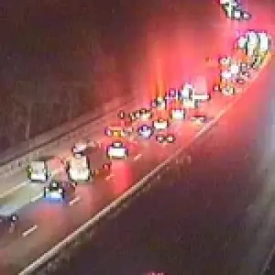 M11 closed northbound after crash causing 60-minute delays