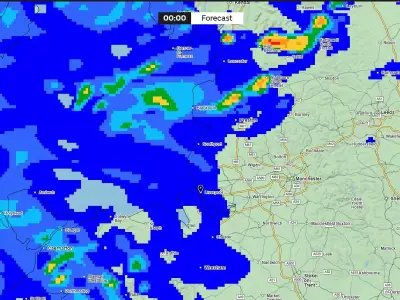 Met Office map shows exact time heavy rain hits Liverpool