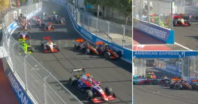 Spanish GP F3 crash: Gładysz car airborne in terrifying first-lap pile-up