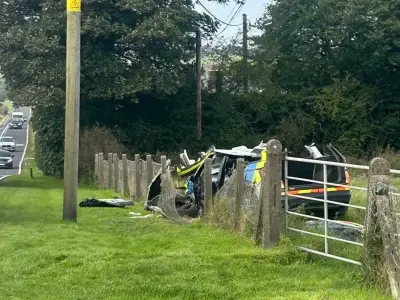 Two police officers and driver hospitalised after Dundrod crash
