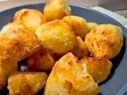 Add semolina flour to roast potatoes for crispy golden results