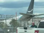 Amazon cargo plane crashes at Miami Airport after runway overrun