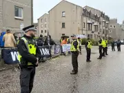 Anti-immigration rally in Aberdeen met by counter-demonstration
