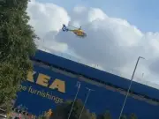 Armed police and air ambulance at Ashton IKEA after welfare concern