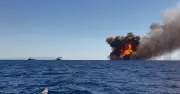 Blue Star ship engulfed by fire off Mykonos as 29 rescued