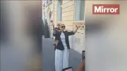 Celine Dion waves toffee apple to fans ahead of Paris comeback