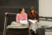 Charlotte Ritchie rehearses for National Theatre's Cloud 9