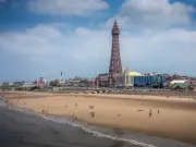 Dog and owner rescued from incoming tide at Blackpool beach