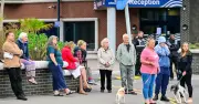 Fury in UK town as anti-migrant protesters gather outside RNLI HQ and hand out rape alarms