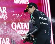 George Russell holds off Verstappen to win Azerbaijan GP