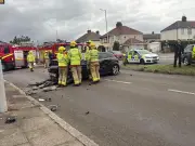 Hunt for Ford Mondeo driver after crash with police van in Bootle