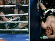 Katie Taylor card descends into chaos as fight called off after horror fall