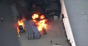 LA Helicopter Crash Near Fatal Bus Accident Scene